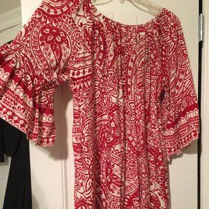 Casual dress with bell sleeves